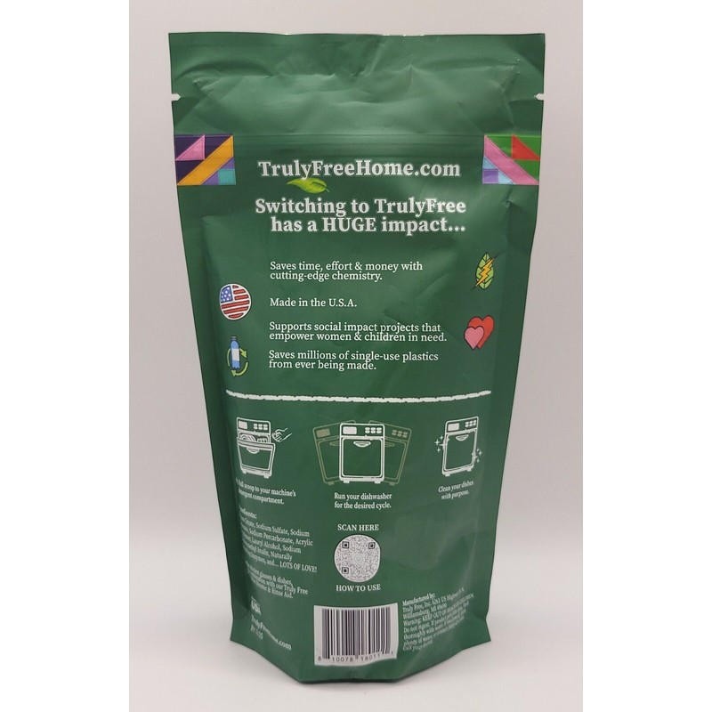 TrulyFree Eco-Friendly DISHWASHER SOAP - 12.5 oz / 25 loads