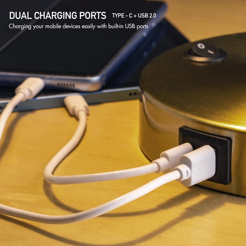 O'Bright Astrum - LED Desk Lamp with Dual USB Charging