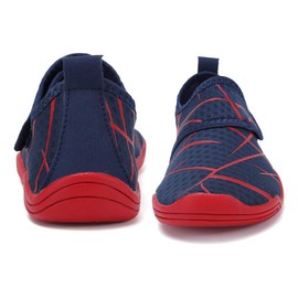 FANTURE Zapatos de agua para niñas y niños, suela ligera y cómoda, fácil de caminar, calcetines deportivos para agua (bebé/niño pequeño/niño grande), 3. Azul marino/Rojo, 10 Little Kid