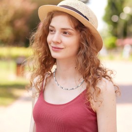 GAVU Women's Choker Necklace with Shell Beads and Stainless Steel OT Clasp Pearl Necklace for Women, Pearl, Pearl