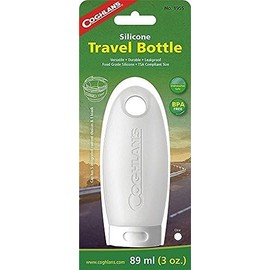 Coghlan's Travel Bottles, Refillable, Leakproof, BPA-Free, Compact Silicone Containers for Toiletries, TSA-Approved for Carry-On, Portable and Durable for Travel or Camping, Clear