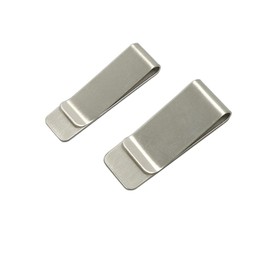 Medifier Metal Money Clip Brass Slim Business Credit Card Holder Gold Banknotes Wallets Clip for Men Women Slim Lightweight Pocket Money Clips Pack of 2, silver, Stylish