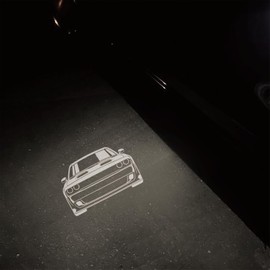 2Pcs Car Door Logo Lights Compatible with Challenger 2015-present Puddle Lamps Projector Laser Door Shadow Light Puddle Lights Accessories (P3)
