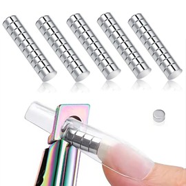XEAOHESY 50pcs Mini Round Magnets for Acrylic Nail Clippers, Measuring Artificial Nail Length With Nail Clipper, Cat Eye Magnet for Nails, Refrigerator Sticker Magnets Or Post-It Magnets