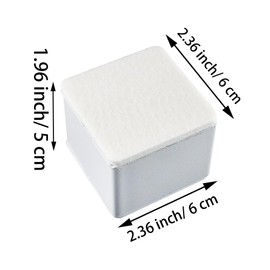 AUXBC 2 Inch Self-Adhesive Furniture Riser, Square Carbon Steel Bed Table Sofa Lift Heavy Duty Bed Riser, Adds 2 Inch Height with Felt Pad (4Pcs/White)