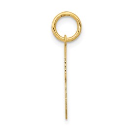 Solid 14k Yellow Gold Medium Number 8 Charm Pendant - 20mm x 8mm