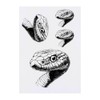 4 x 'Snake Portrait' Temporary Tattoos - Water Resistant, Skin-Safe,