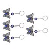 5Pcs Rhinestone Keychain Handcrafted Exquisite Beautiful Shiny Butterfly Shape Evil