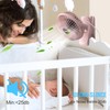 BESKAR Small Clip on Fan, 3 Speeds USB Fans with