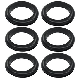 Kyuionty 6 Pcs Rubber Grommets, 1-9/16" Inside Diameter 1-3/4" Drill Hole Rubber Wire Grommets O Ring Grommets for Wire, Firewall, Cables, Plugs, Automotive(Black)