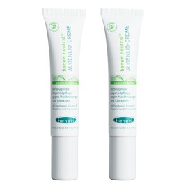 benevi eyelid cream 2 x 15 ml for dry, sensitive eyelids. No greasy film. Also as a daily eyelid care for skin prone to lipoczema, eczema or rosacea prone skin