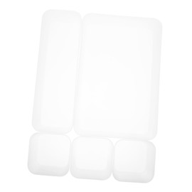 Operitacx Stackable Makeup Organizer Tray 4-piece Set Organize Your Cosmetics Toiletries and Office Supplies Desk Drawer Dividers