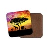 1 x African Safari Coaster - Giraffe Elephant Africa Wild