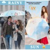 Xiuying Feng Mini Travel Umbrella Purse with Case Compact cloud-Rabbit