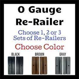 Model Scenery World Re-Railer O Gauge for Lionel or similar 3 Rail Tubular Track Rerailer 0 Scale - Gray, (1) Re-Railer