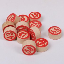 Reicyfang 90 pcs Vintage Tombola Italian Game Tombolini Tiles, Rustic Bingo Chips, Wooden Tombola Standard Tiles, Classic Bingo Game Pieces, Ideal for Custom DIY Board Game Pieces, and Arts & Crafts