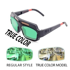 Welding Glasses, Fully Automatic Solar Powered Light Changing Welding Eye Mask, Automatic Dimming Welding Glasses, Auto Darkening Goggle for Working:_Multicolor_1 Piece