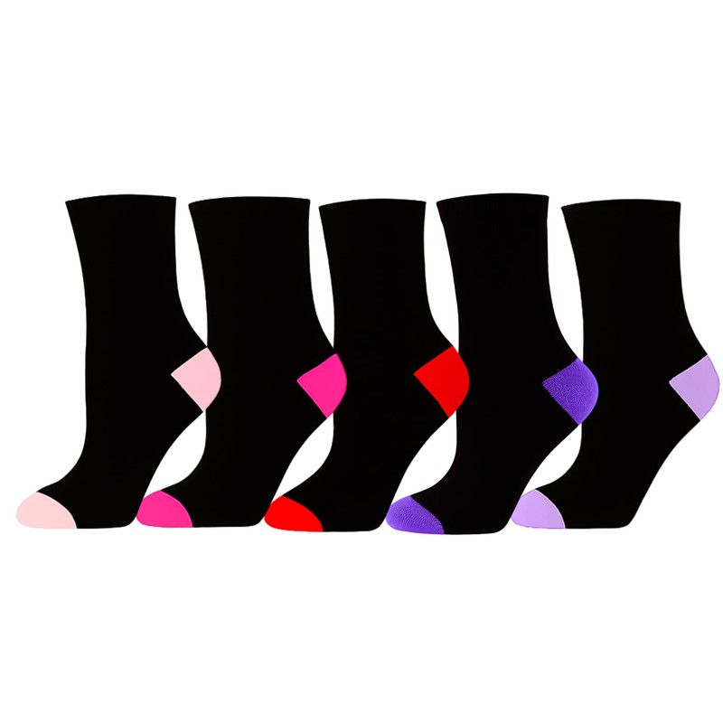 A2Z 4 Kids Girls Cotton Crew Socks Pack of 5