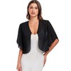 SURVODJA Womens Chiffon Cropped Cardigans Lightweight Sweaters Short Sleeve Bolero