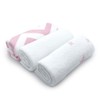 Kushies 3-Pack Terry Washcloth Set - Pink Chevron and Stars