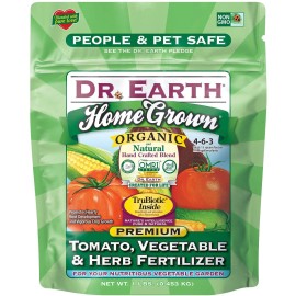 Dr. Earth Home Grown Premium Tomato, Vegetable & Herb Fertilizer 4-6-3 1lb