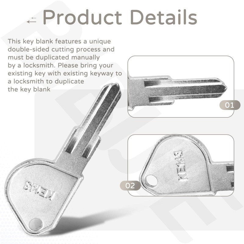 6 Pack 5143 Key Blank Compatible with High Security Mailbox