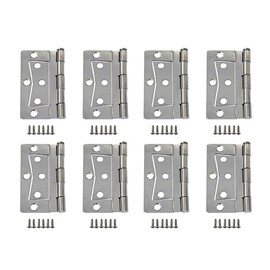 QCAA Heavy Non-Mortise Butterfly Hinge for Mobile Home/RV, 3.5", Removable Loose Pin, Satin Nickel, 8 Pack, Made in Taiwan