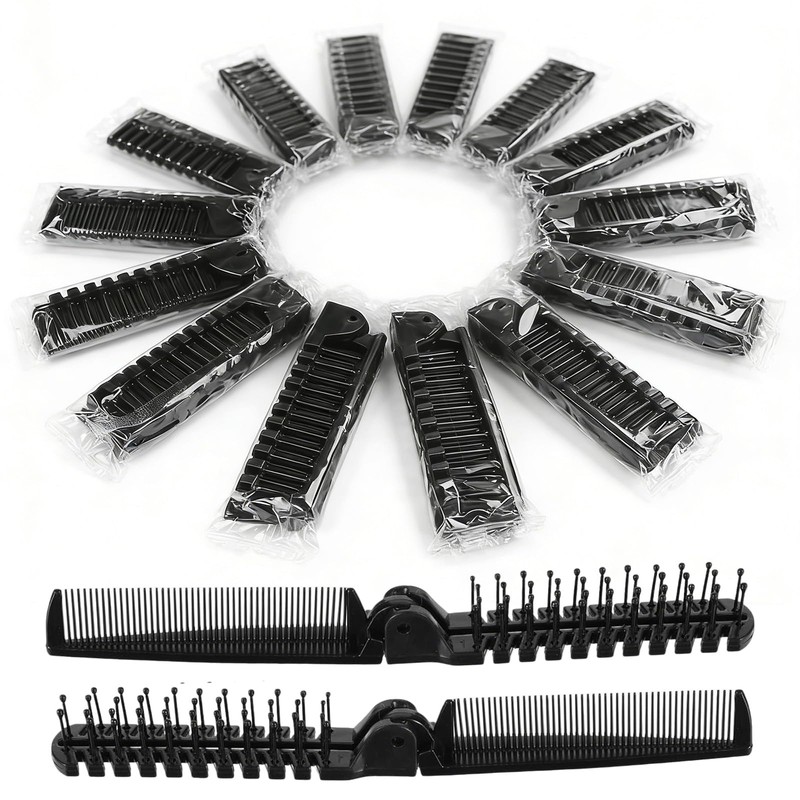 50 Pcs Foldable Combs in Bulk Individually Wrapped, Travel Pocket