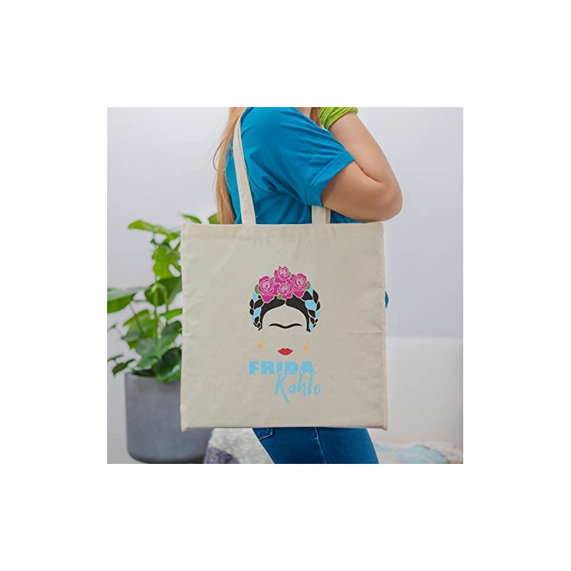 rainUP Frida Kahlo Bag Organic Cotton - Tote Bag (Turquoise)