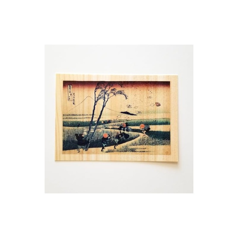 木の紙 Wooden postcard [Series: Hokusai] Ejiri in Suruga Province/Thirty-Six Views
