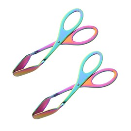 Buyer Star Bread Tongs, Stainless Steel Kitchen Serving Barbecue Tongs for Pasta BBQ Meat Appetizers Pastries Steak Cooking Tool