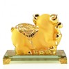 BOYULL Chinese Zodiac Pig Golden Resin Collectible Figurines Table Decor