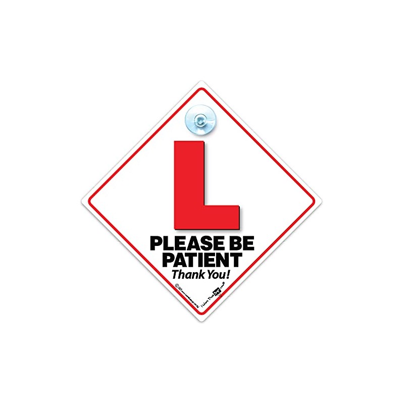Learner Driver Car Sign - L Plate Suction Cup Sign,