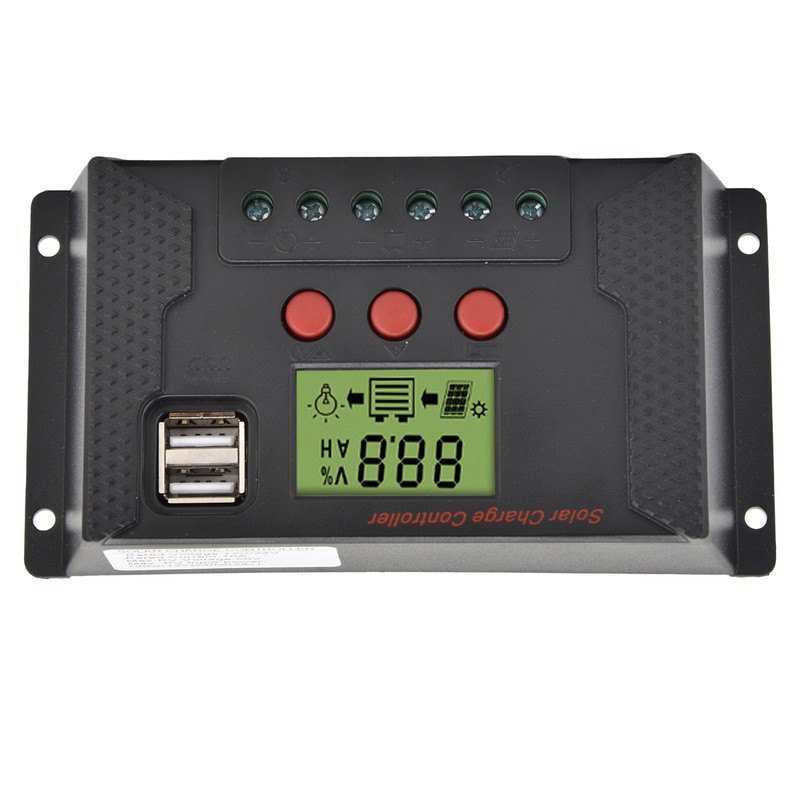 PWM LCD Solar Charge Controller 12V 24V 10A Battery Charge