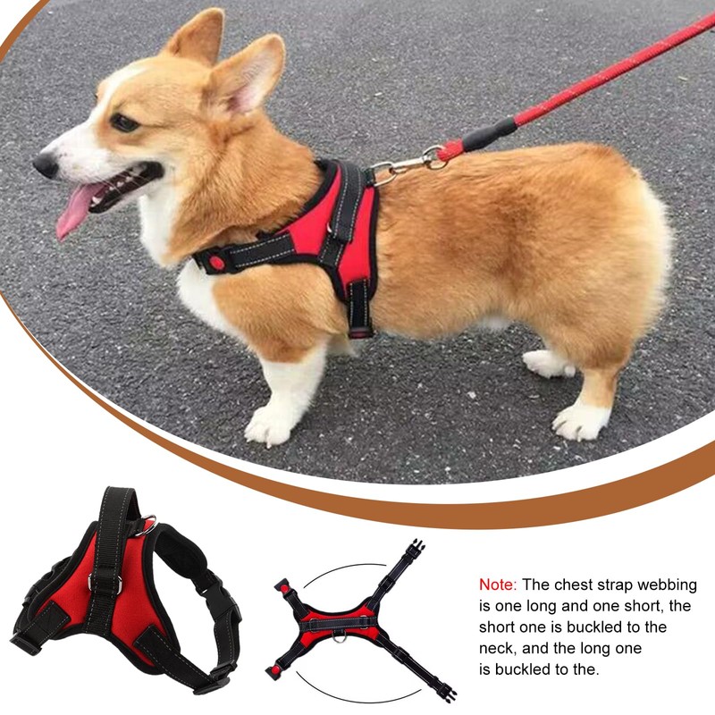 Dog Harness Mesh Breathable Comfortable Pet Vest No Pull Adjustable