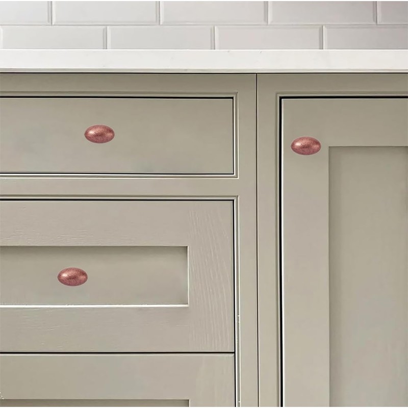 khtumeware 10 Pack 1-3/8 inch(35mm) Antique Copper Cabinet Knobs Dresser