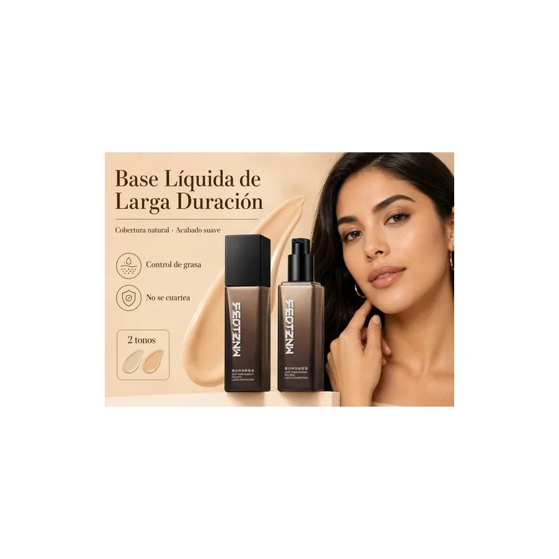 Base Maquillaje Feotznw Mate Tono Natural 30g Larga Duración