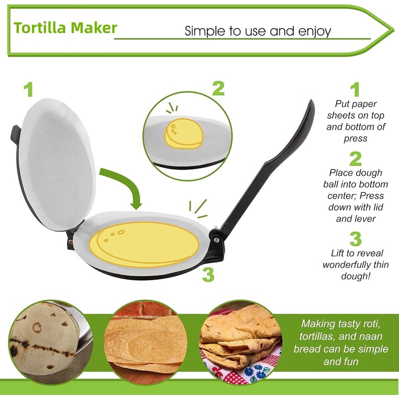 Tortilla Press, Efficient and Practical Tortilla Press Tool, Saves Time