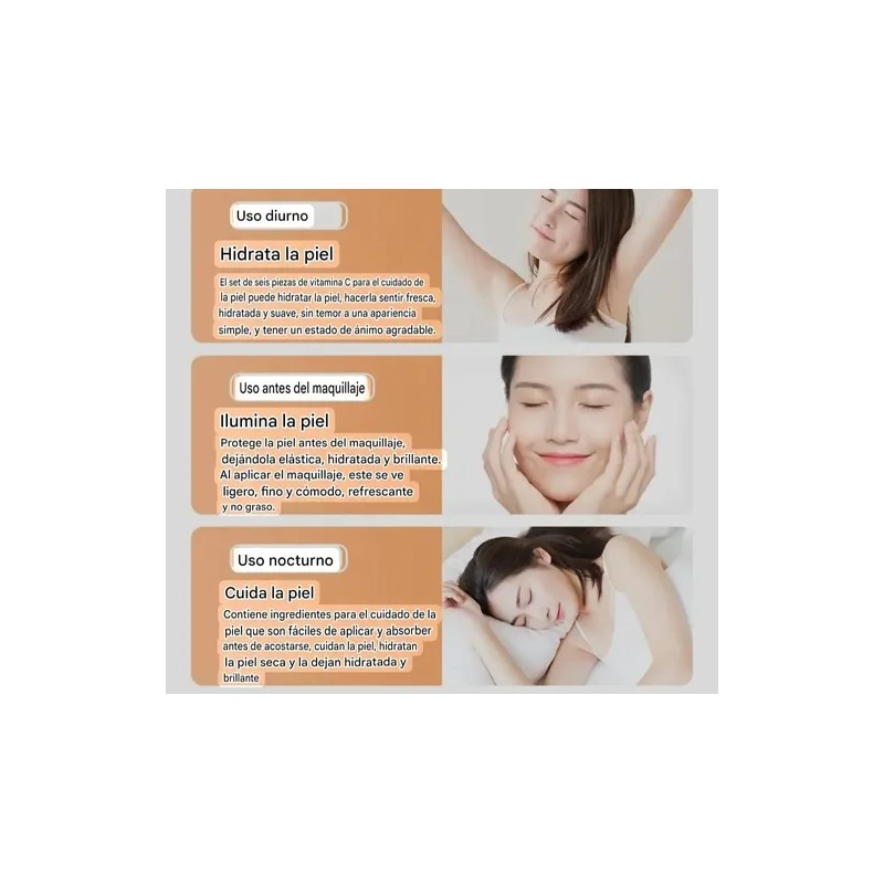 Kit Skincare Con Vitamina C Y Extracto De Naranja