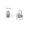 Sourcingmap Drawer Cabinet Metal Cylinder Security Cam Lock Silver Tone