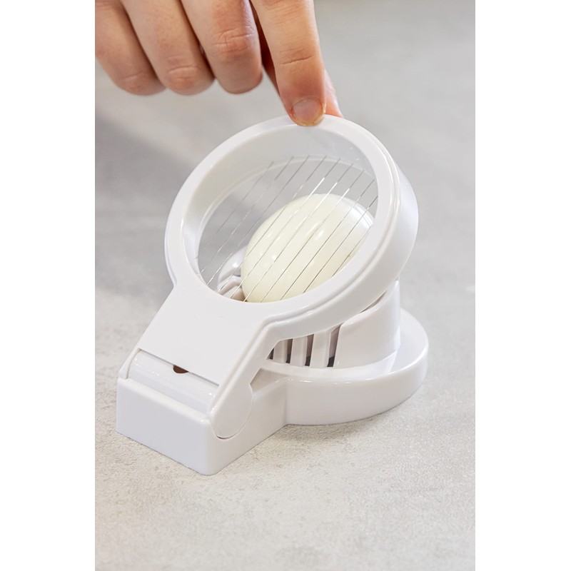 KitchenCraft Egg Slicer, Multifunctional Egg Cutter, Plastic with Stainless Steel
