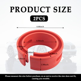2PCS Front-Rear Coil Spring Spacer for 1.45''-1.65'' Spring Spacing,Heavy-Duty Coil Spring Booster Enhance Spring Rate,Universal Coil Spring Spacers Car Accessories for 2000-2500Lb Car