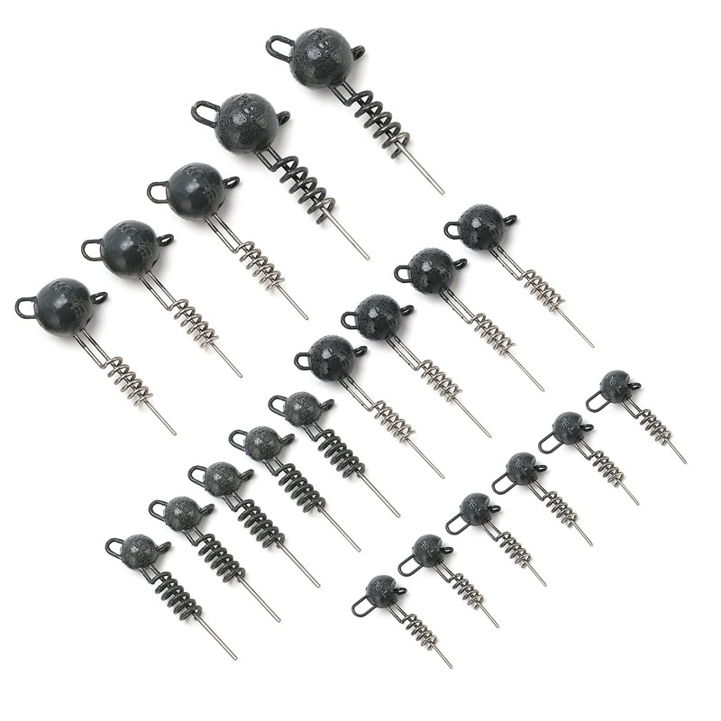 Jig Heads Hooks,5‑20g Durable Fish Head Hooks with Round Jig
