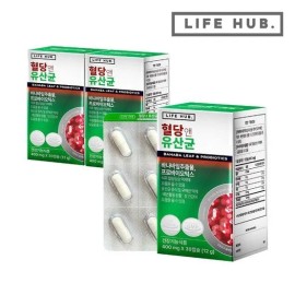 Life Hub 라이프허브 혈당 앤 유산균 3박스(400mg x 90캡슐) 3개월분 없음