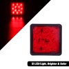 CZC AUTO Red Lens Trailer Hitch Cover with 12 LED