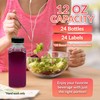Reli. Plastic Juice Bottles [24 Pack] [12 oz] Square Plastic