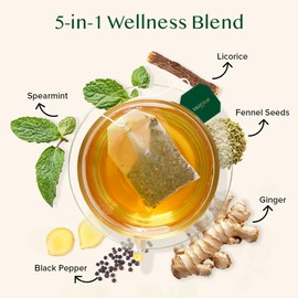 VAHDAM, Ginger Tea (100 Tea Bags)| Caffeine Free, Non-GMO, Indian Origin, Eco-Friendly Individually Wrapped Tea Bags