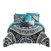 Chic Home Black Reversible Bed in a Bag Comforter Set,