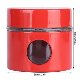 plplaaoo Coffee Canister, Mini Coffee Bean Container, Iron Glass Kitchen Container, Airtight Coffee Bean Storage Container for Coffee Beans, Sugar Flour (Red) Small Coffee Canister 100 g Powder Small