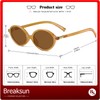 Breaksun Retro Oval Sunglasses for Women Men Trendy Round Sunnies